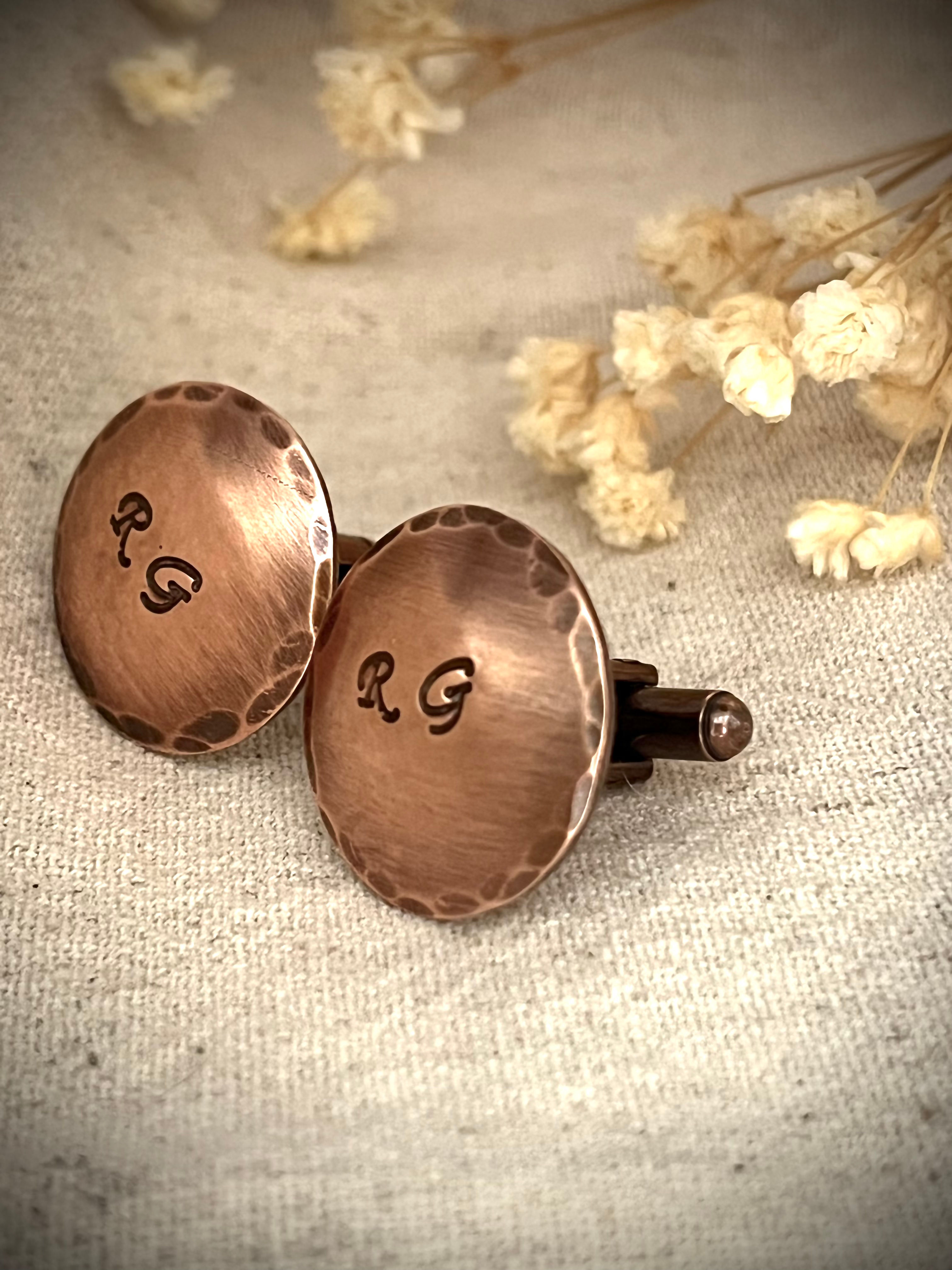 Personalised Copper Cufflinks – Groom, Best Man & Groomsman Gift