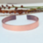 Handmade personalised copper cuff bangle gift for her