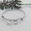 Thumbnail: Personalised Charm Bracelet, Stainless Steel Adjustable Bangle with Custom Charm