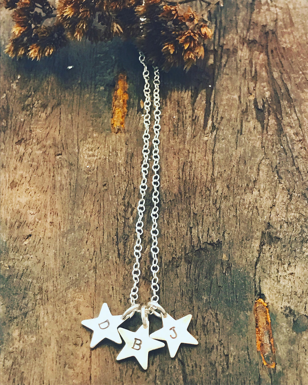 Thumbnail: Custom initial star necklace gift for her