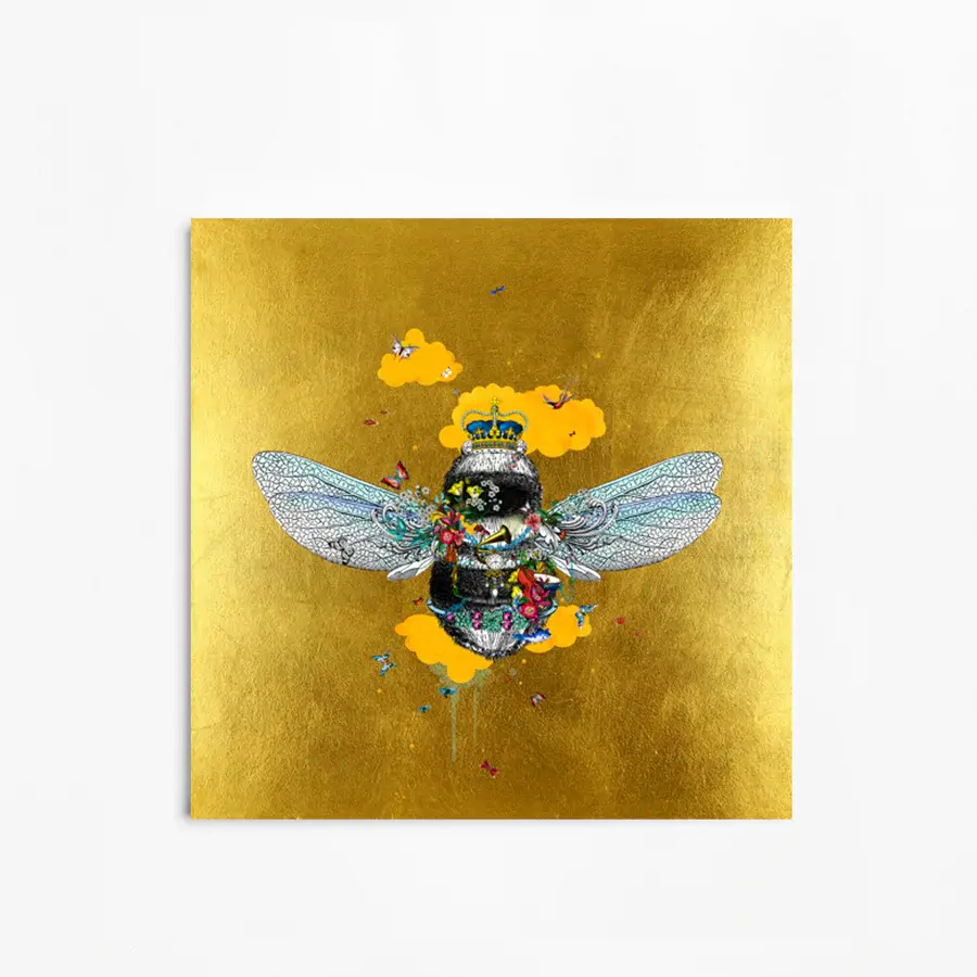 A Crowned Empress Of Gold - Art Print-  Urban and Street art by Kristjana S Williams at Deep West Gallery