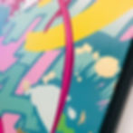 Hypnotized- Gold Edition lollipop girl original painting by graffiti artist machOne at Deep West Gallery