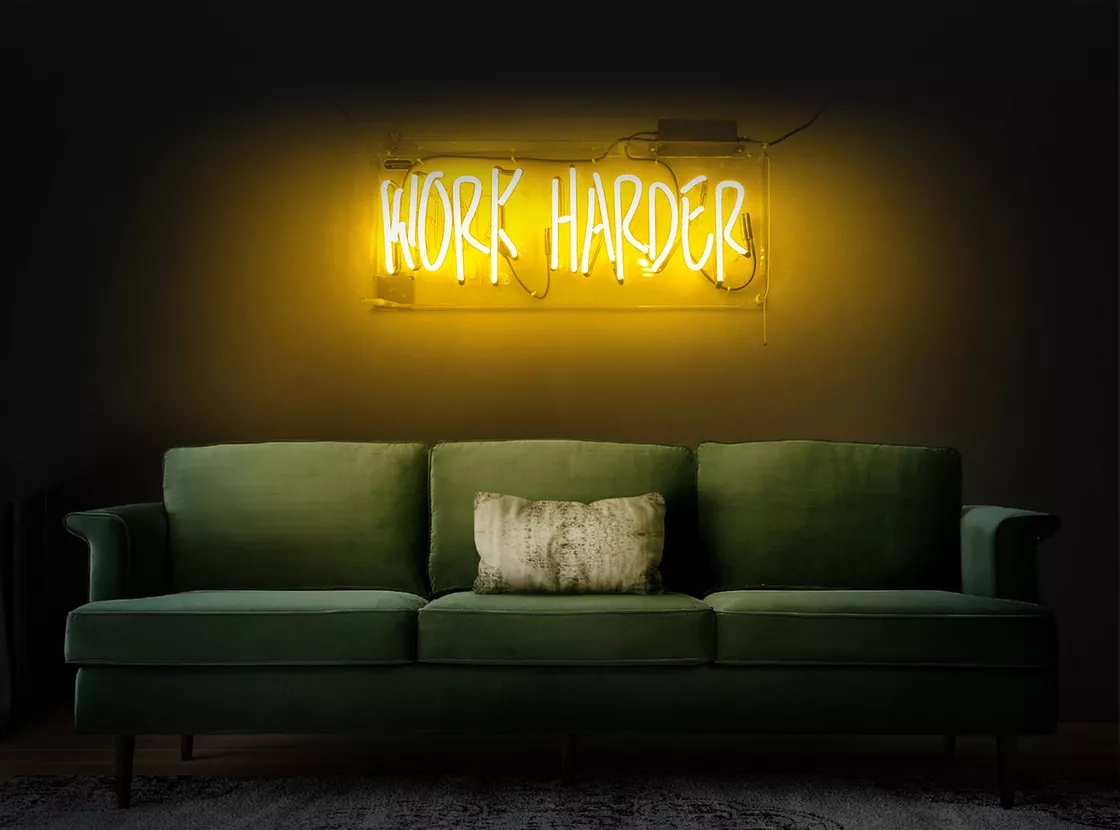 Work harder by contemporary artist Slasky at Deep West Gallery