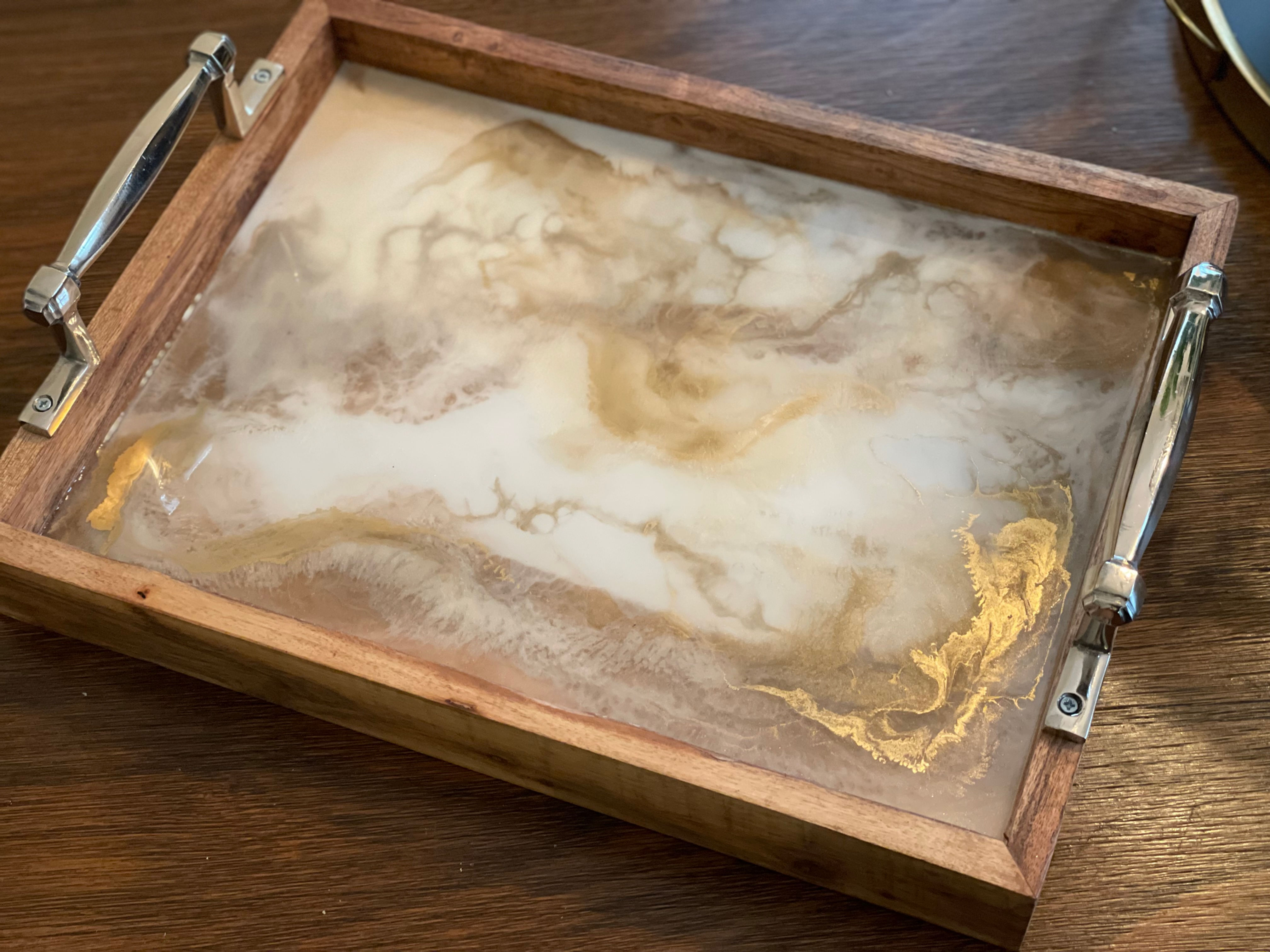 Copper and Gold Serving Tray