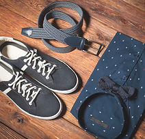 mans outfit and shoes