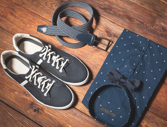 mans outfit and shoes