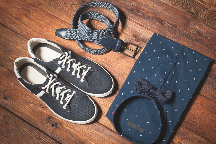 mans outfit and shoes
