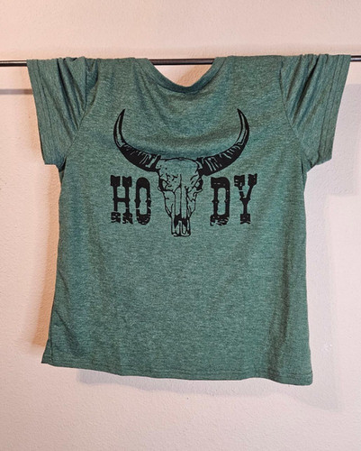 Cowboy four square western theme t-shirt