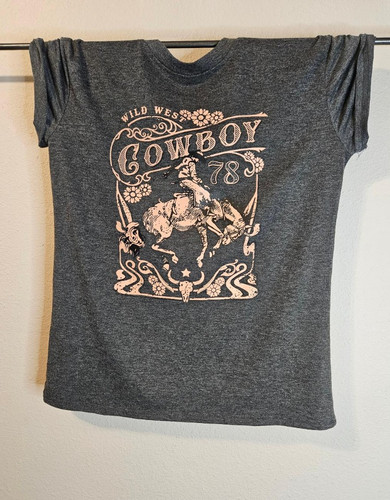 Cowboy four square western theme t-shirt main image 1