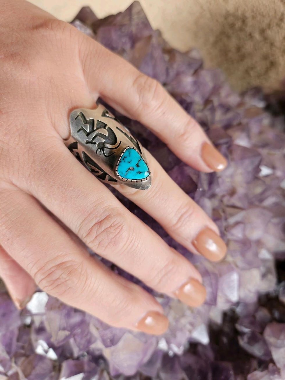 Thumbnail: VINTAGE Flute Player Ring