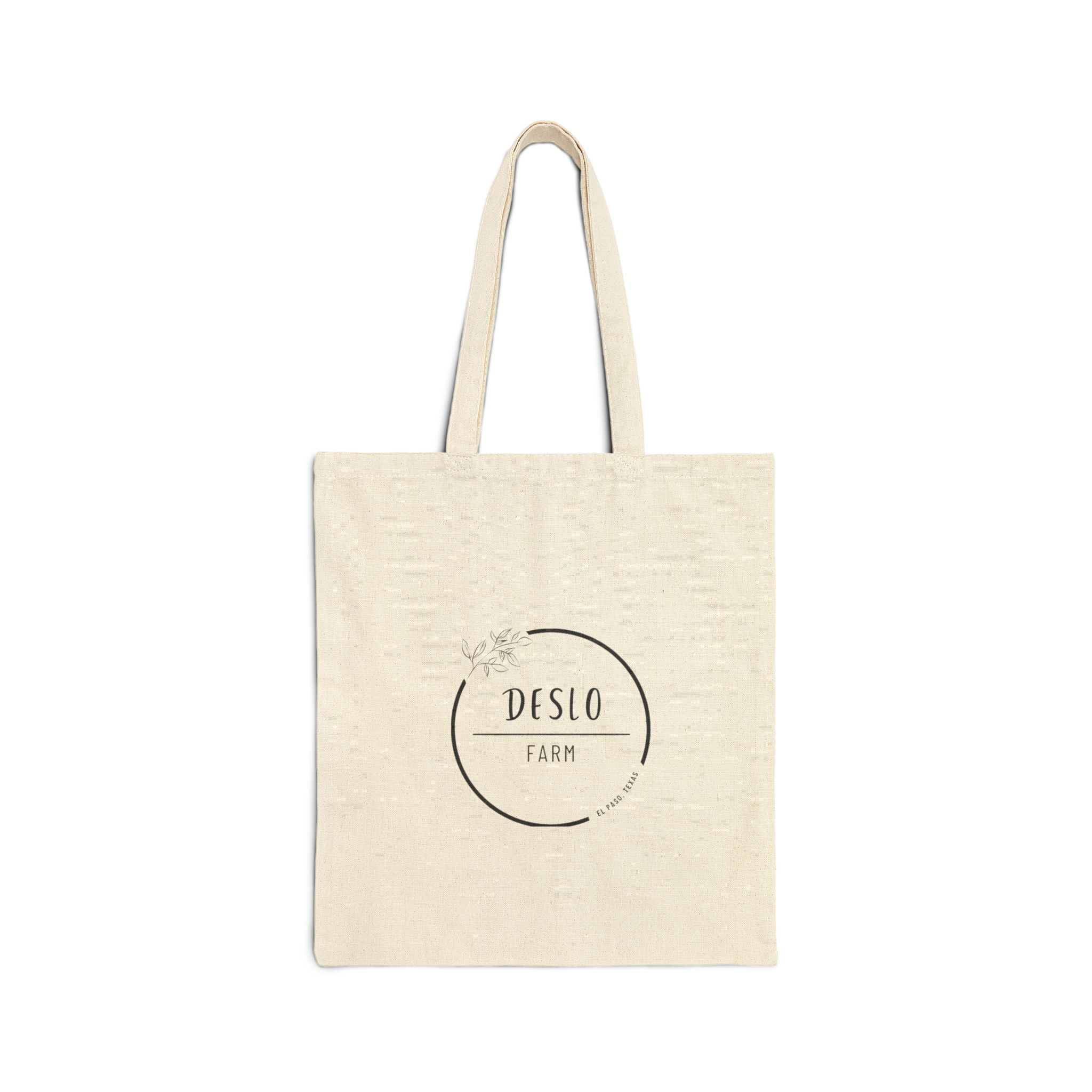 Deslo Farm Eco-Friendly Cotton Canvas Tote Bag - Reusable Grocery Bag