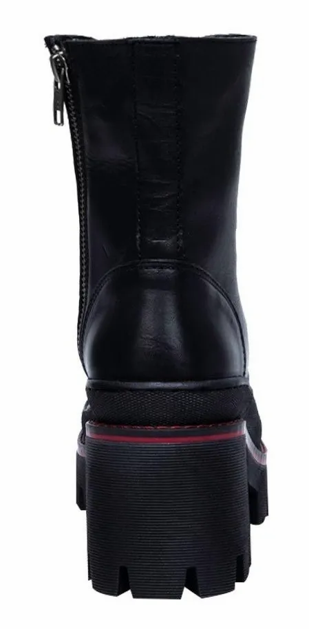 Miniatura: Bota Dama Mujer Rockera Dark Plataforma Ojillos Metaleros
