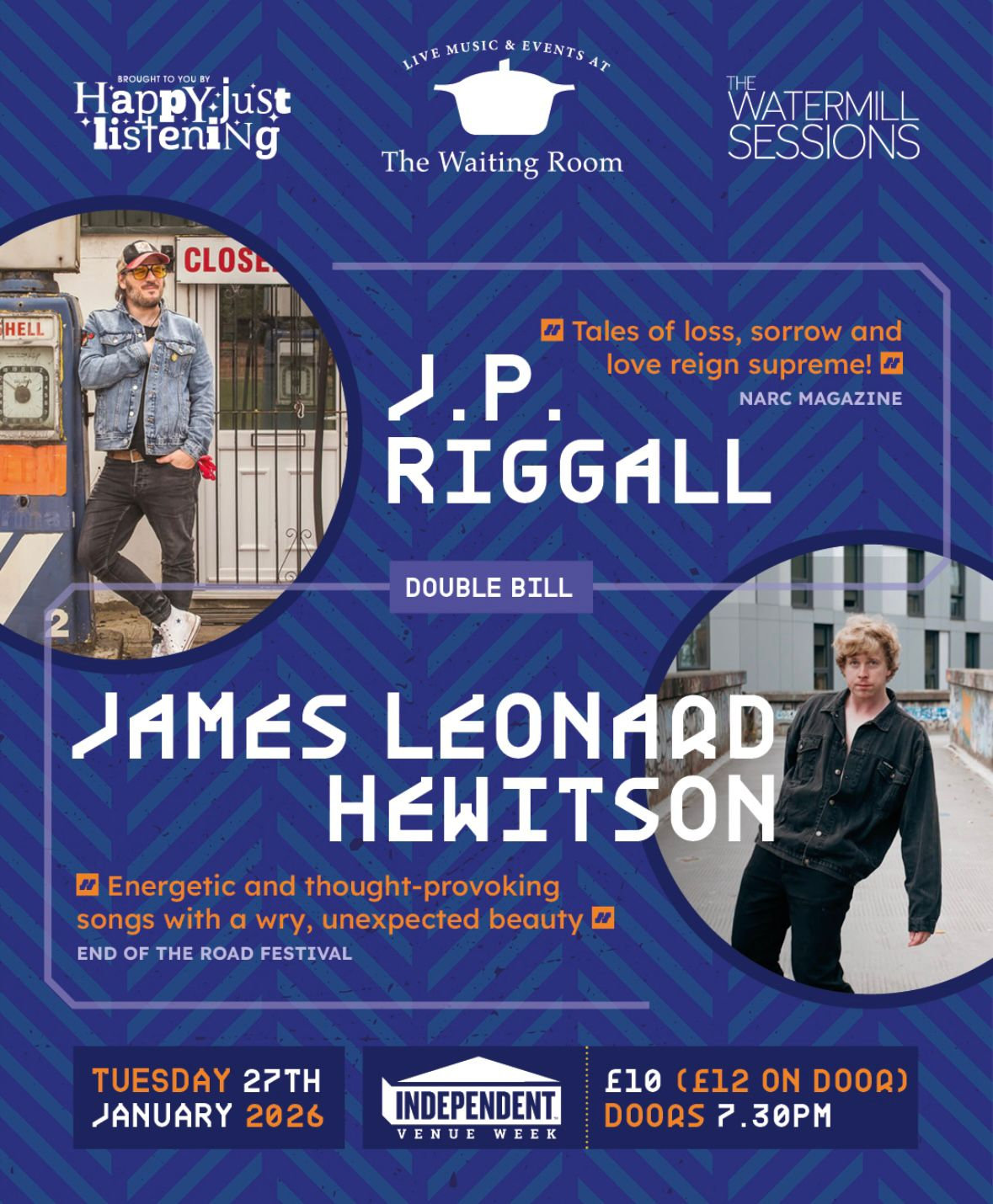 Justin Riggall J.P. Riggall and James Leonard Hewitson double bill. | The Waiting Room ...
