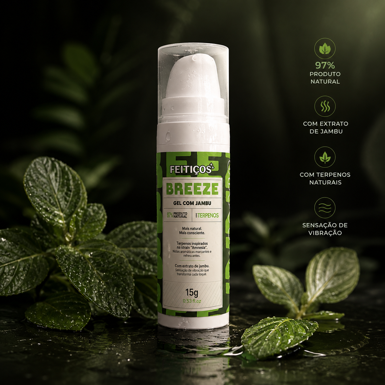 Breeze Gel Vibrante Com Extrato De Jambu 15G Feitiços