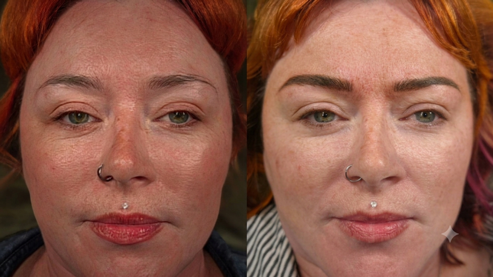 Before & After Tattooed Permanent Eyebrows, Nano Combo Brows - Better than Microblading