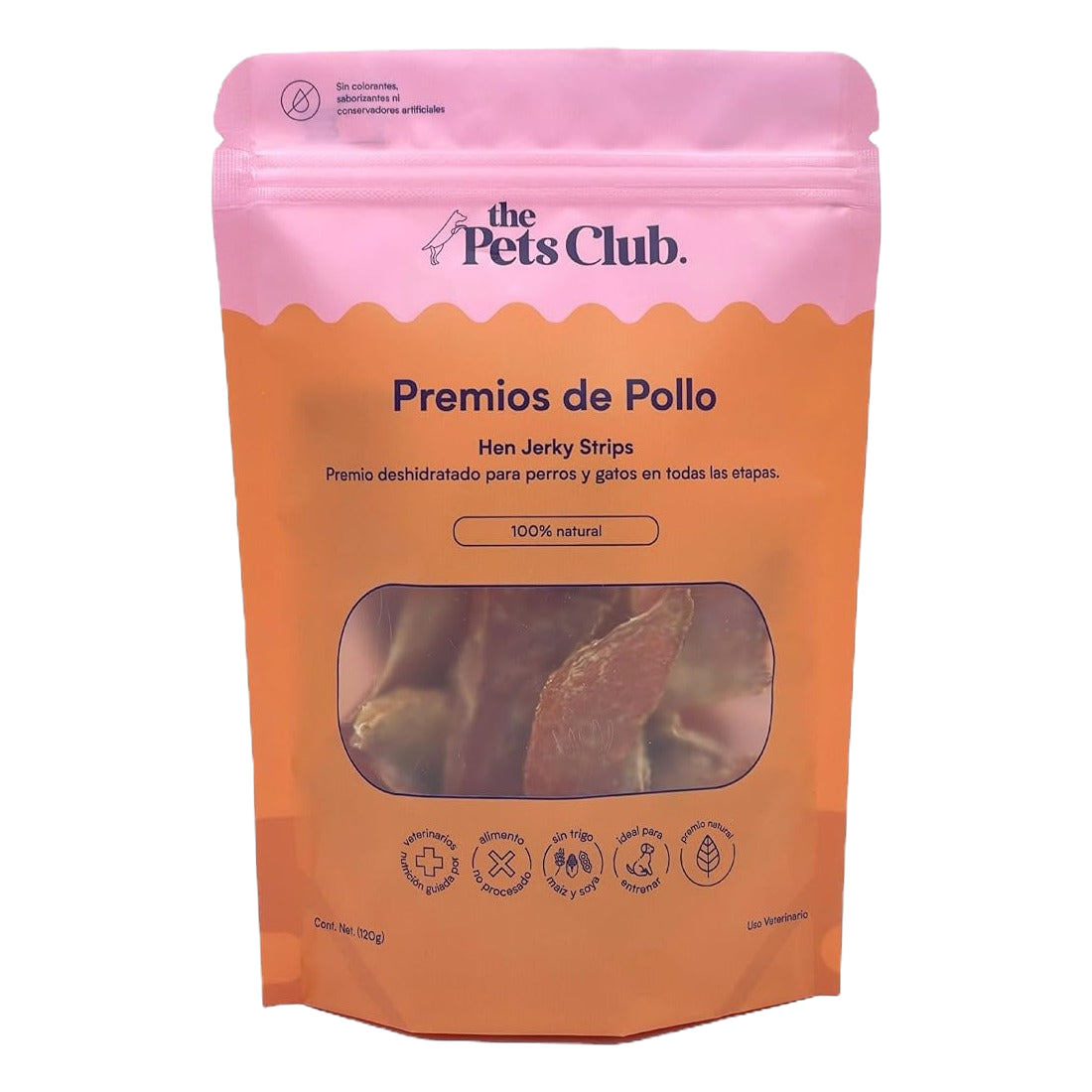 The Pets Club Premios Deshidratados con Sabor a Pollo para Perros y Gatos (120 g