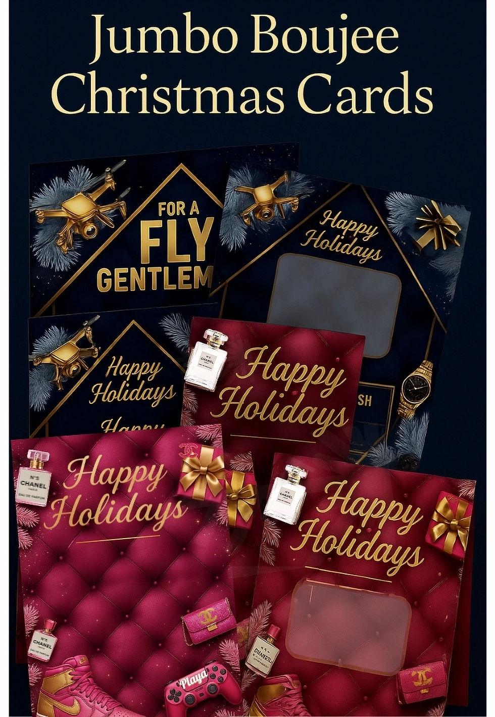 Men and Women's Boujee Jumbo Christmas Cards