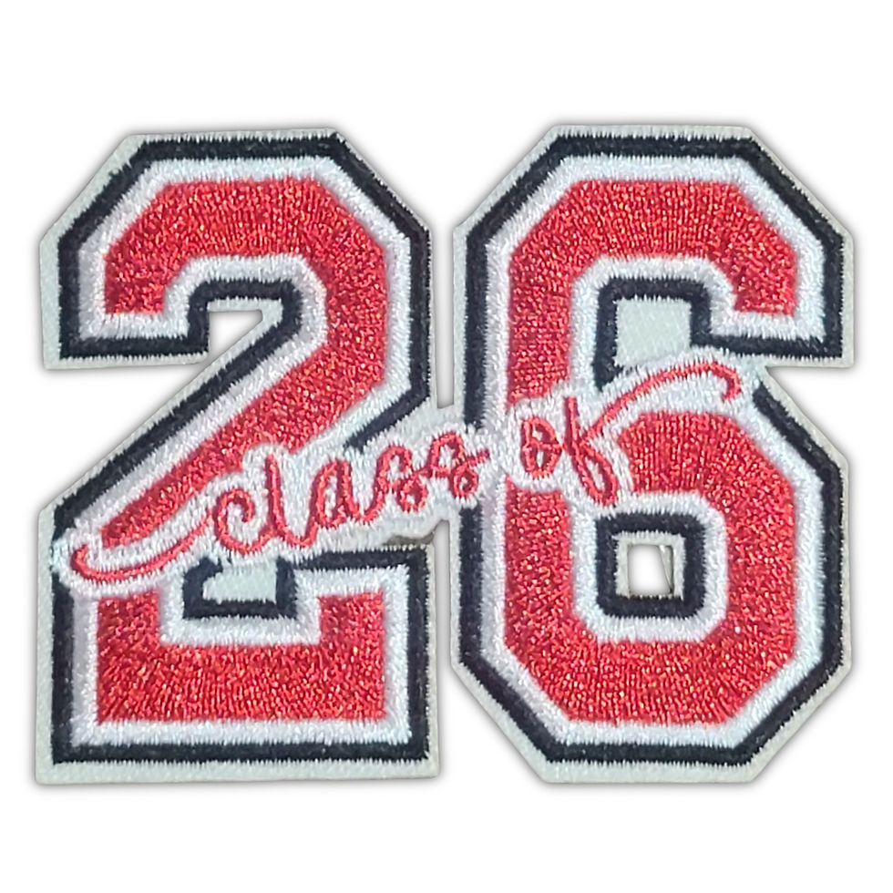 Class of 2026 Embroidered Patch - Embroidered Senior Patch