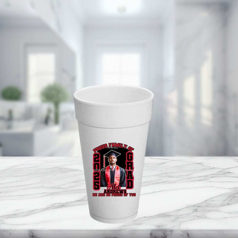 Thumbnail: Custom, personalized party stickers for cups - Clara's Creationz