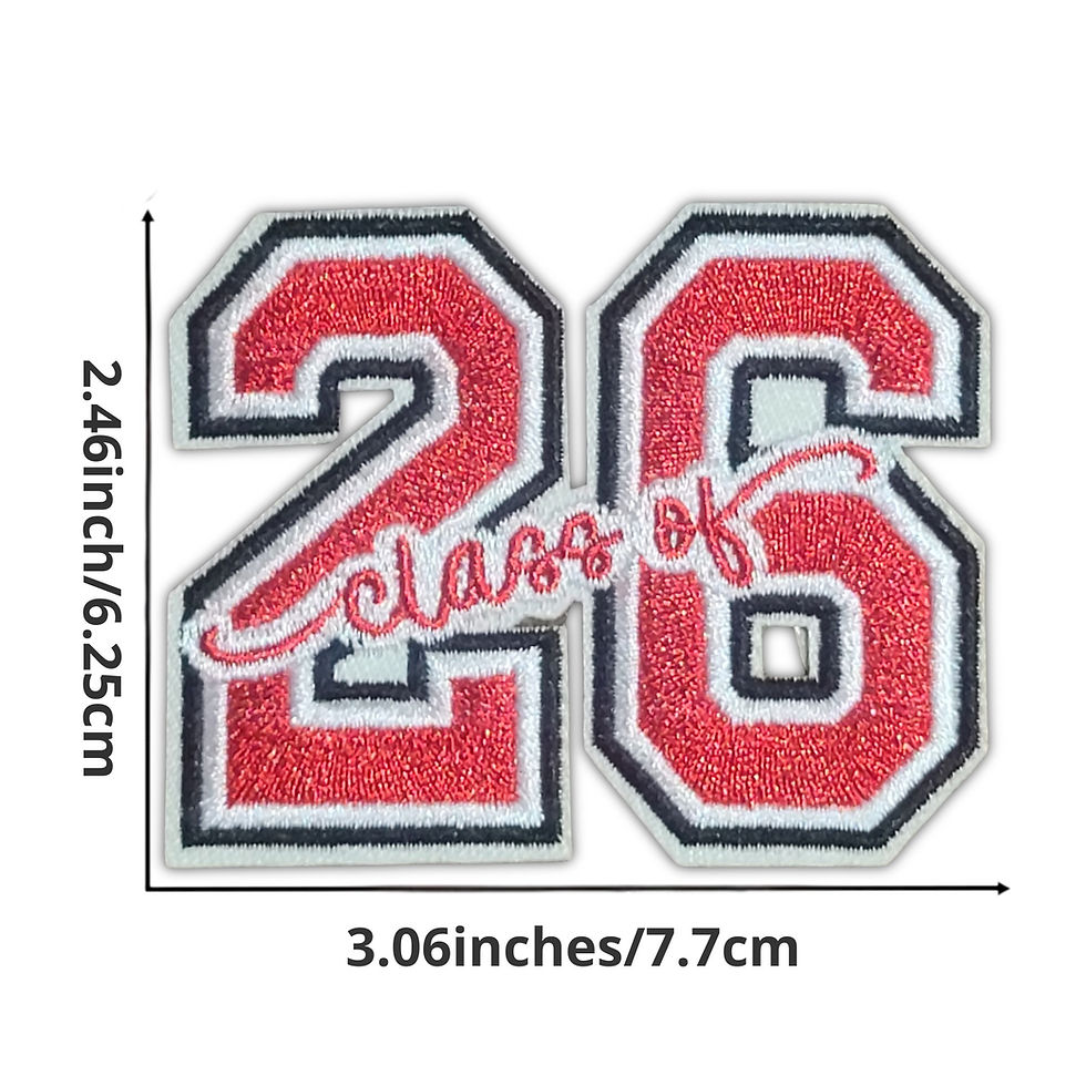 Class of 2026 Embroidered Patch - Embroidered Senior Patch - Size