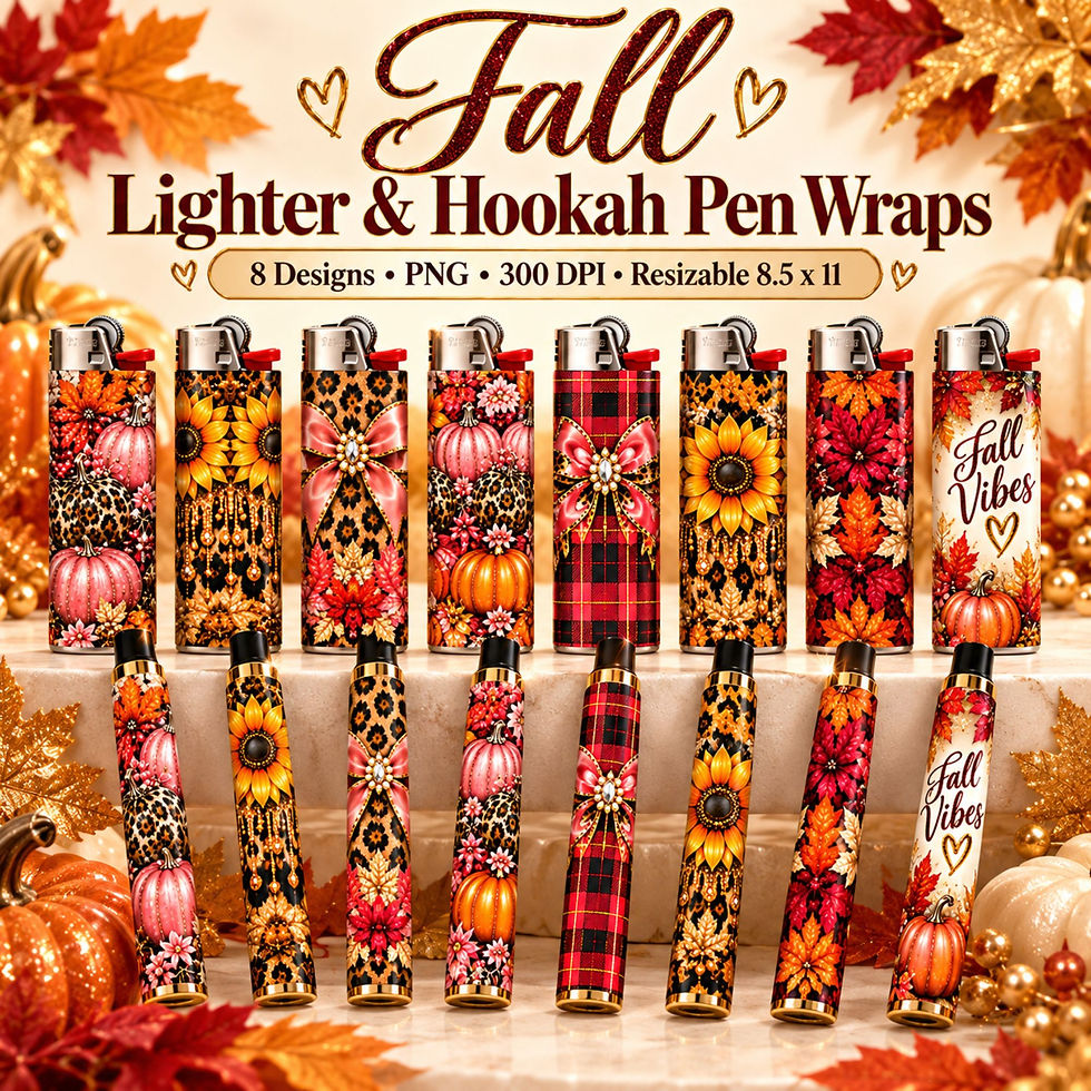 Fall Hookah Pen wrap lighter Bundle- Clara's Creationz