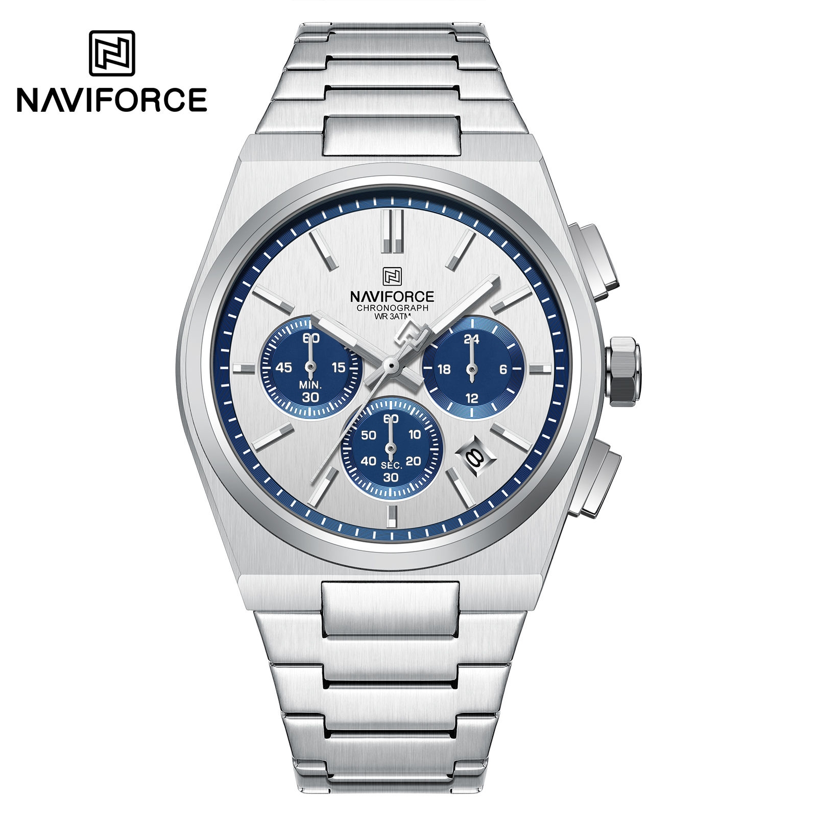 Relógio Masculino NAVIFORCE 8048G Aço Premium