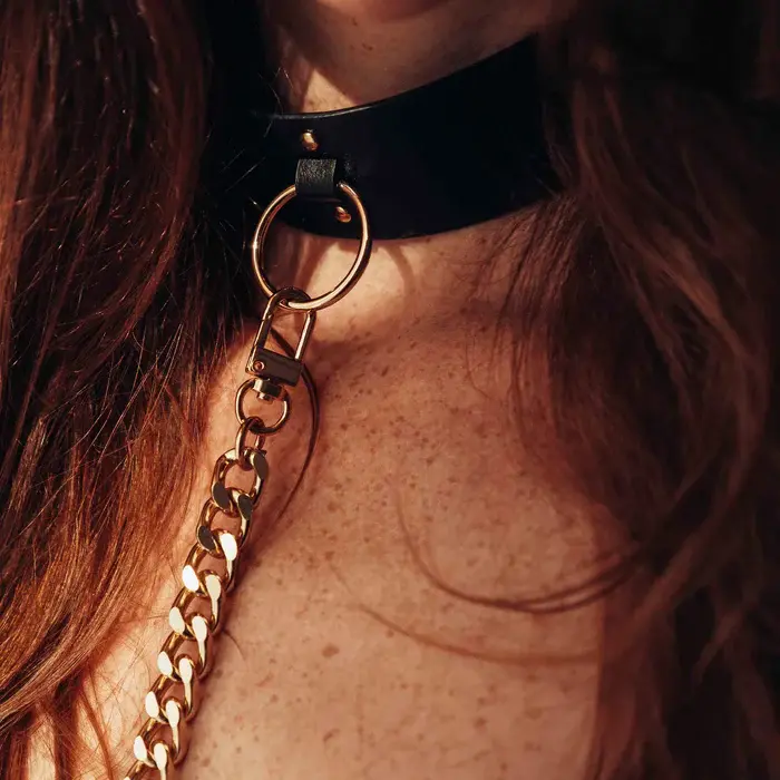 Thumbnail: BIJOUX INDISCRITES MAZE CHOKER W/ LEASH