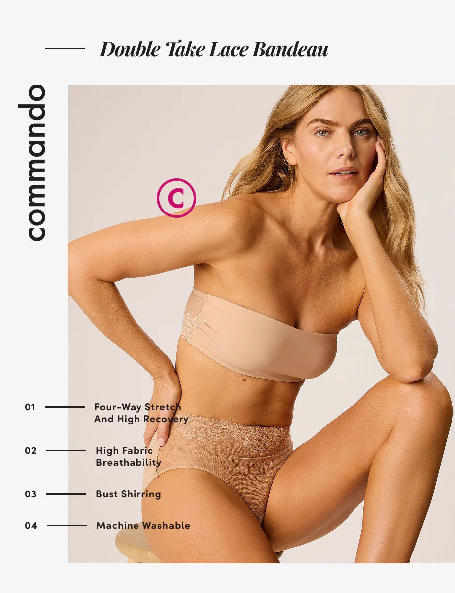 Thumbnail: COMMANDO DOUBLE TAKE LACE BANDEAU