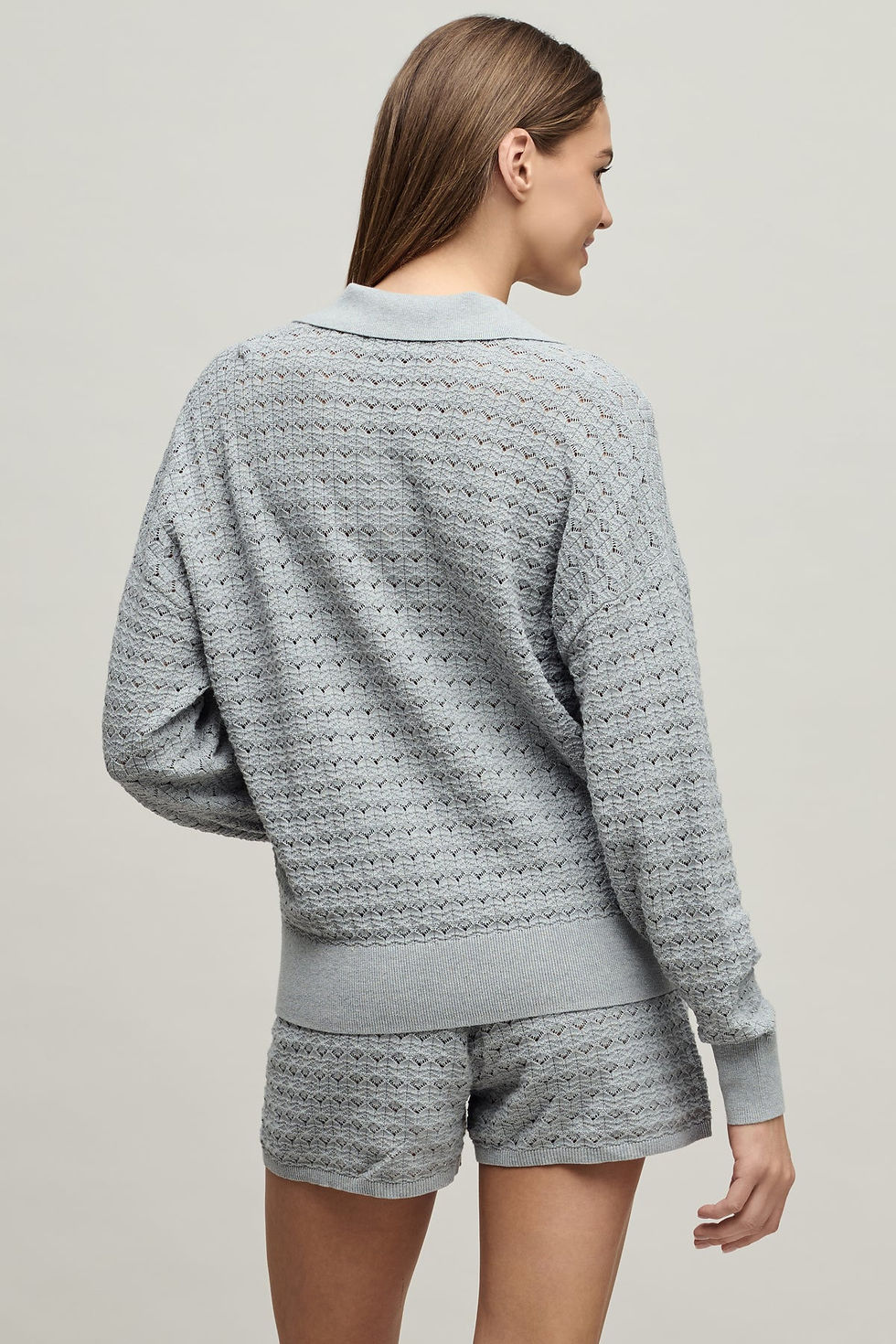 Thumbnail: BAREFOOT COTTON POINTELLE L/SV + SHORT