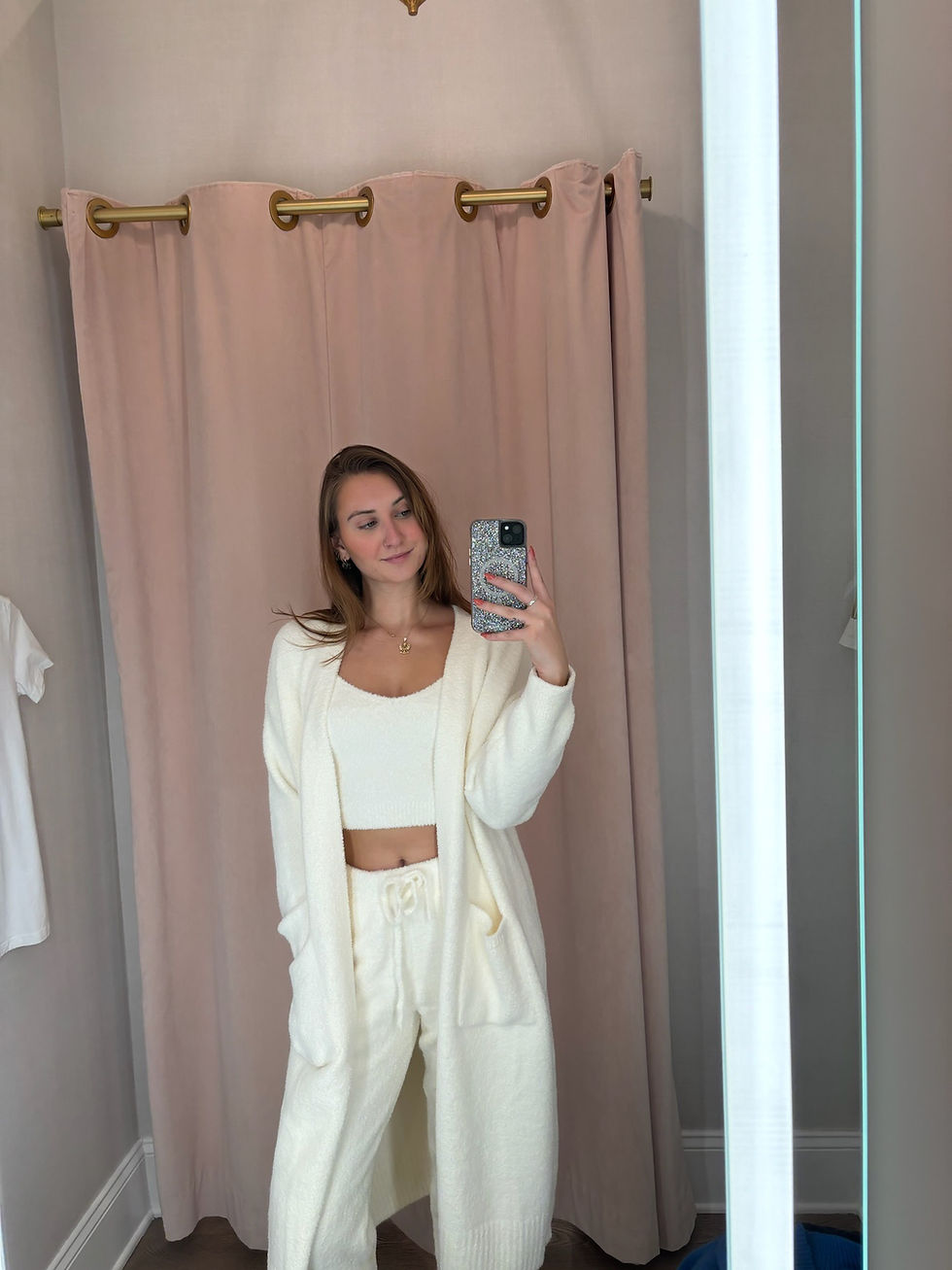 Thumbnail: BAREFOOT COZYCHIC CROP CAMI+JOGGER