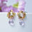 Thumbnail: English Garden Tourmaline Pink Amethyst Drop Earrings
