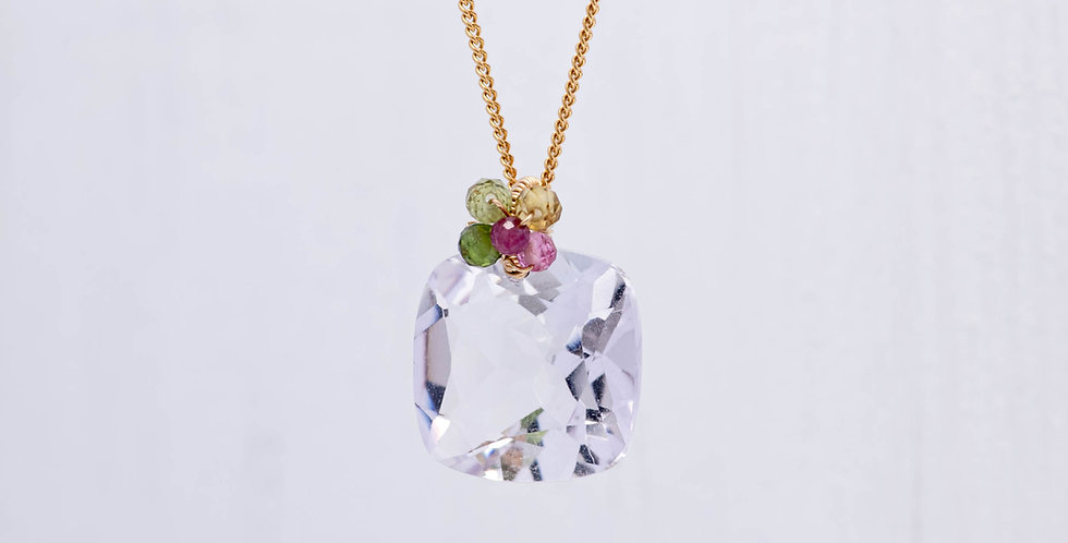 Blossom Pink Amethyst and Tourmaline Necklace