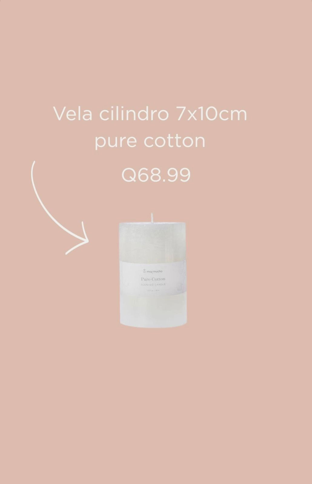Vela aromática Pure Cotton 7x10cm