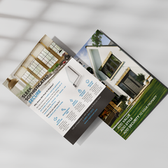 A5 flyer design for joinery. modern and informative