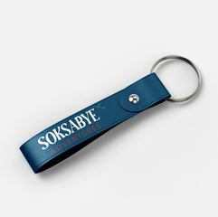 simple logo design on a keyring