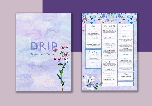 DRIP Halal Menu