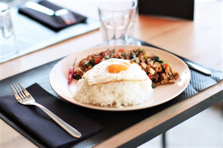 Arranged Food and Objects