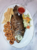 Tilapia Fish with Plantain, Yam & Salad