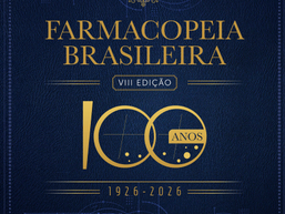 Imagem da capa da 8ª edição da Farmacopeia Brasileira, lançada em julho de 2026