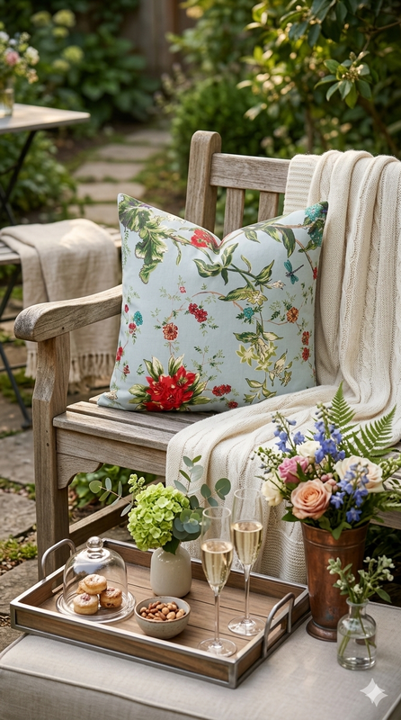 Miniatura: Vintage Botanical Floral   Square Sofa Cushion Cover 18x18 Inches