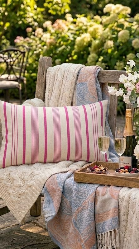 Миниатюра: cotton striped cushion cover Rectangular Cushion Cover 12x18 Inches