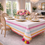 Indexkép: Colourfull Pom-Pom Lace Coffee Table Cover With Tassel Table Cloth
