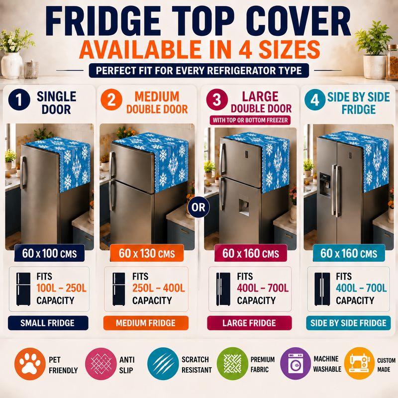 ภาพขนาดย่อ: Fridge Top Cover Side By Side Door 400+ L|Blue Alpine  Cover