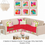 サムネイル： L-Shaped Corner Sofa Cover, Solid Red Sofa Cover With Tassels