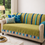 Sīktēls: Green Moroccan 8 Seater Sofa Cover With Tassel Sofa Throw 3+3+2 Seater Set