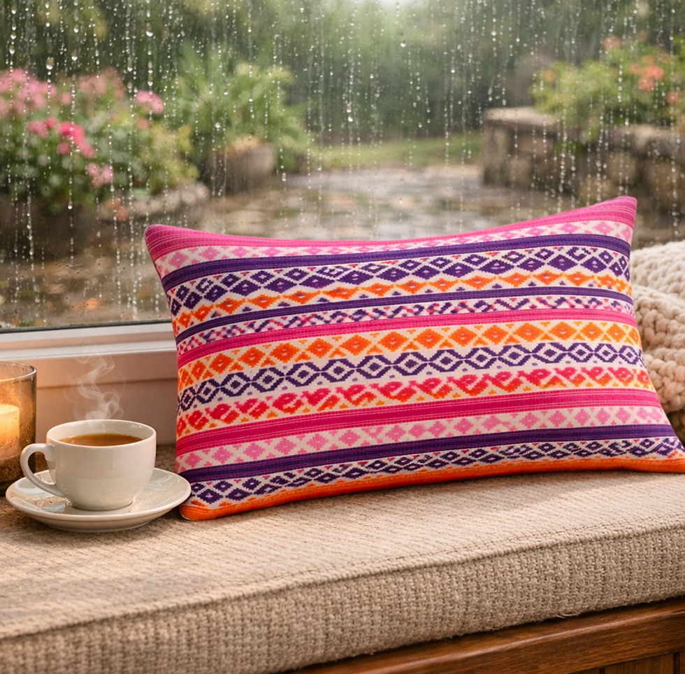 Miniaturebillede: Multicolor Aztec Tribal  Rectangular Cushion Cover 12x18 Inches