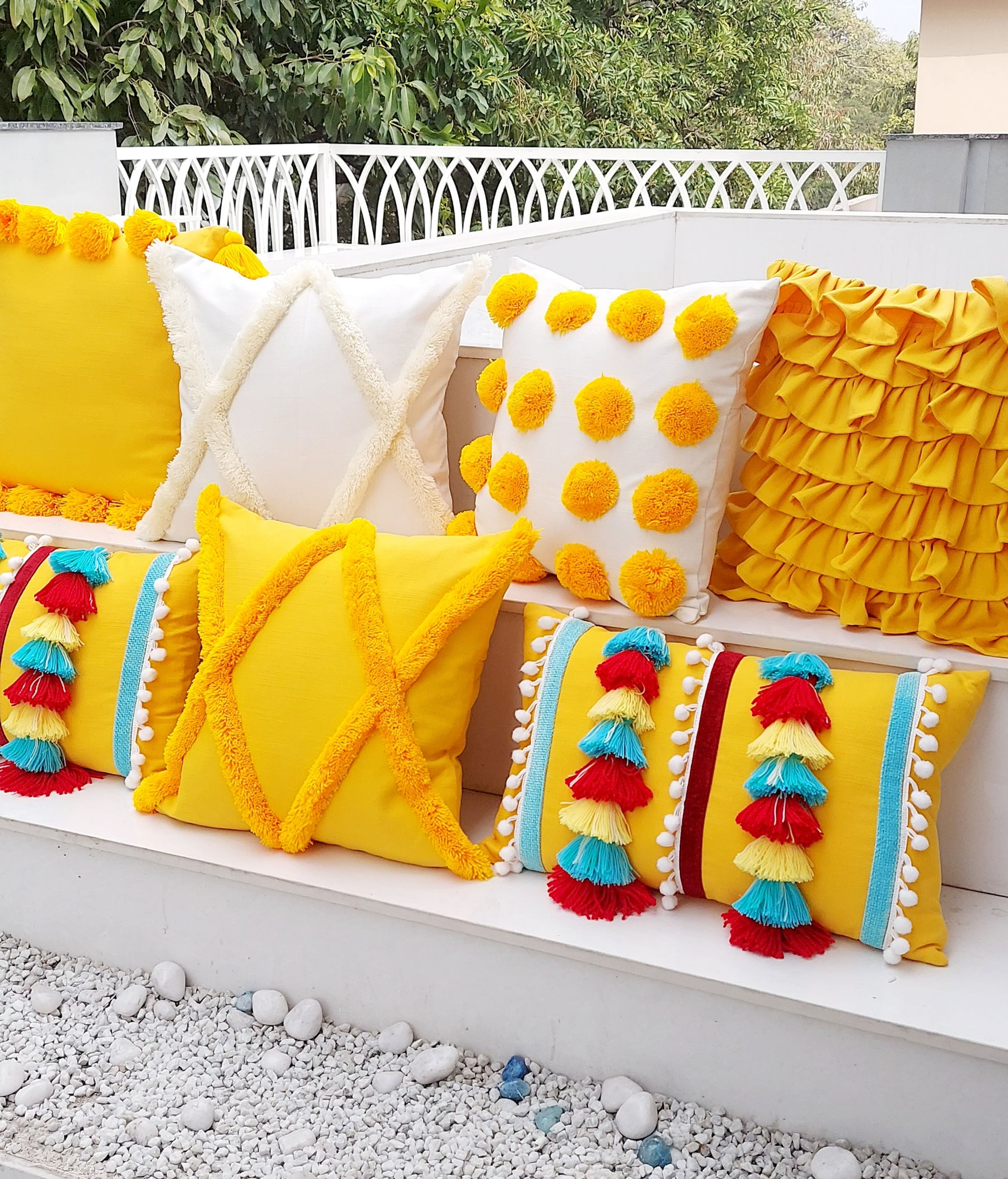pop of colour cushion