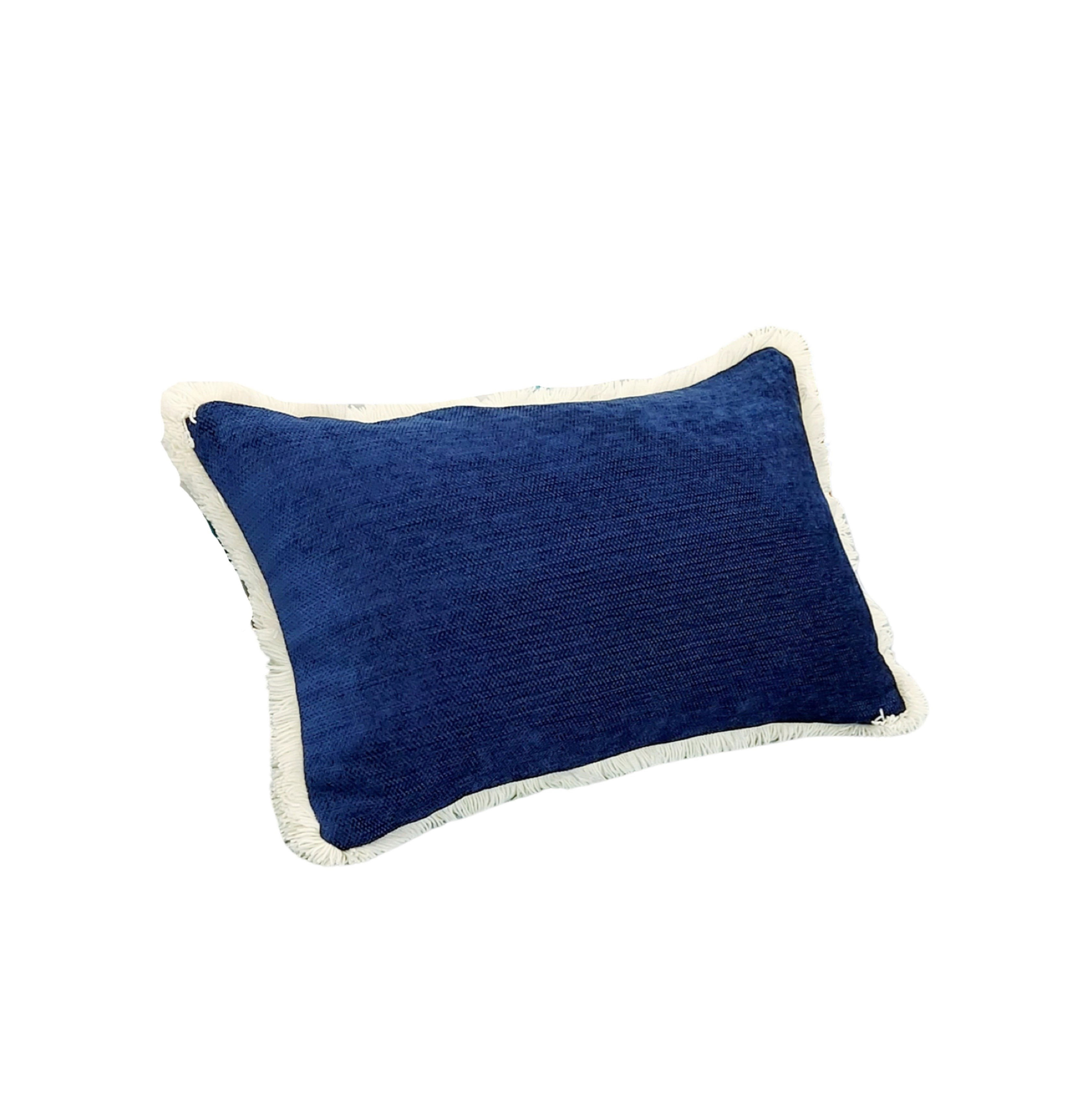 White Fringe Cushion Cover