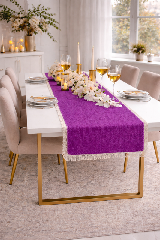 Thumbnail: Purple  Table Runner Coffee Table, Living Room Sofa Table