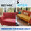 Μικρογραφία: Mustard Tribal Sofa Cover With Corner Tassels Festive Diwali Decor